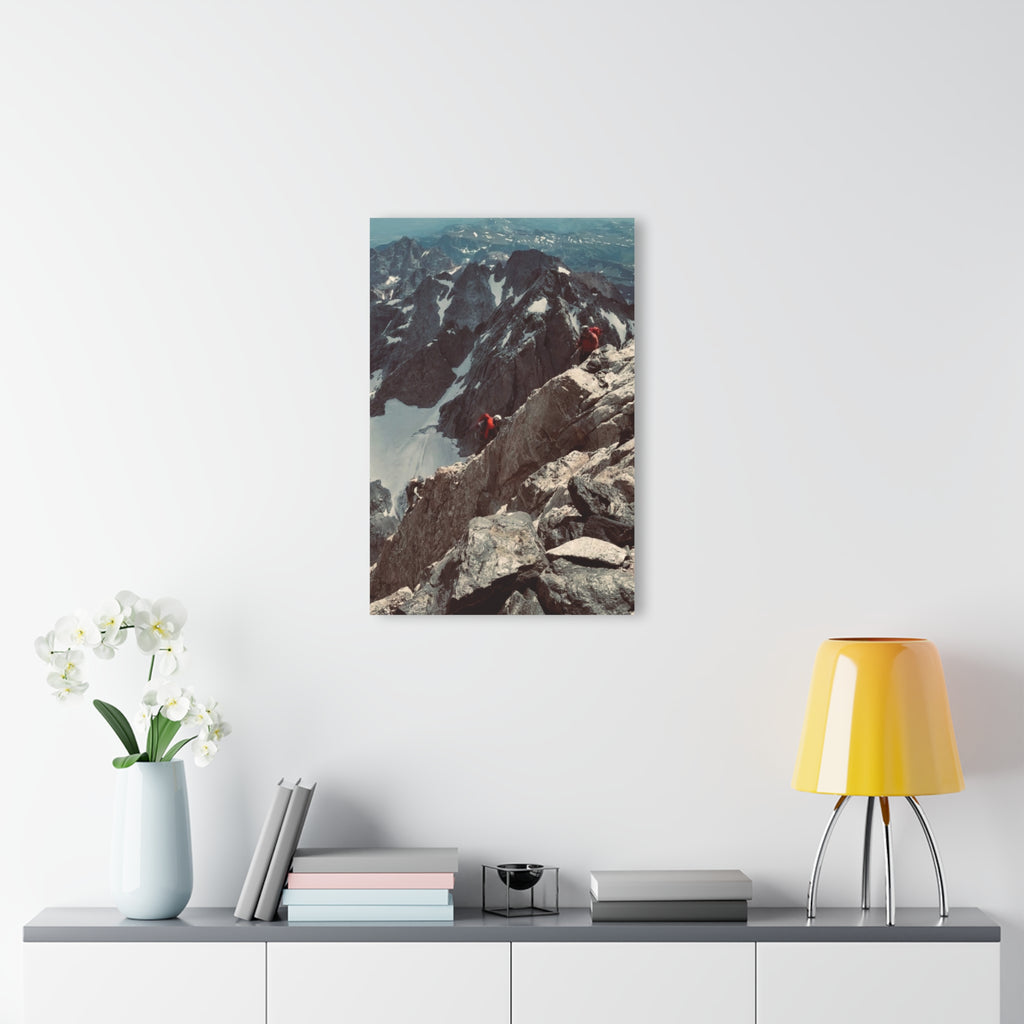 Mountain Climb Acrylic Print — Vintage Alpine Peak Photo with French Cleat Hanging