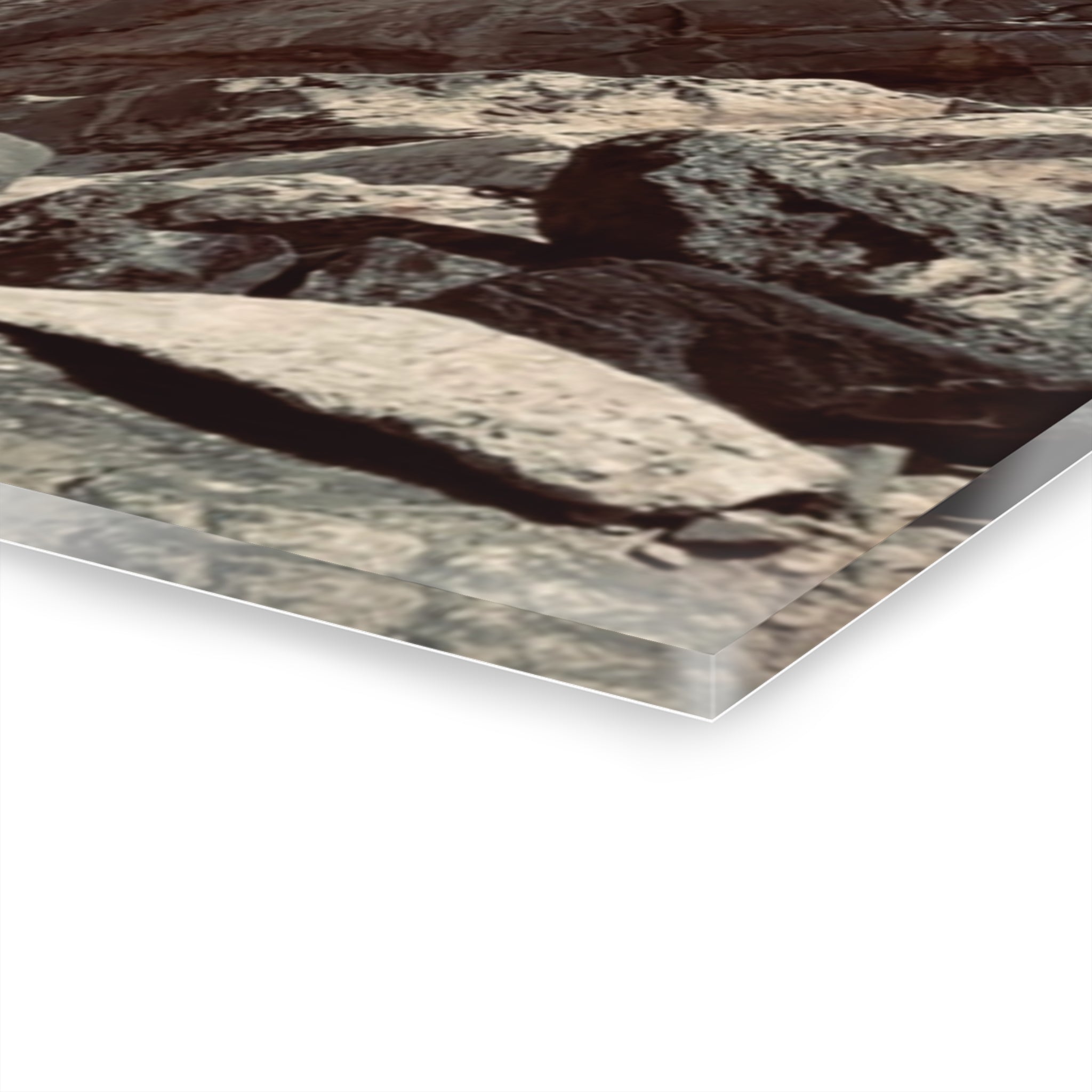 Mountain Climb Acrylic Print — Vintage Alpine Peak Photo with French Cleat Hanging