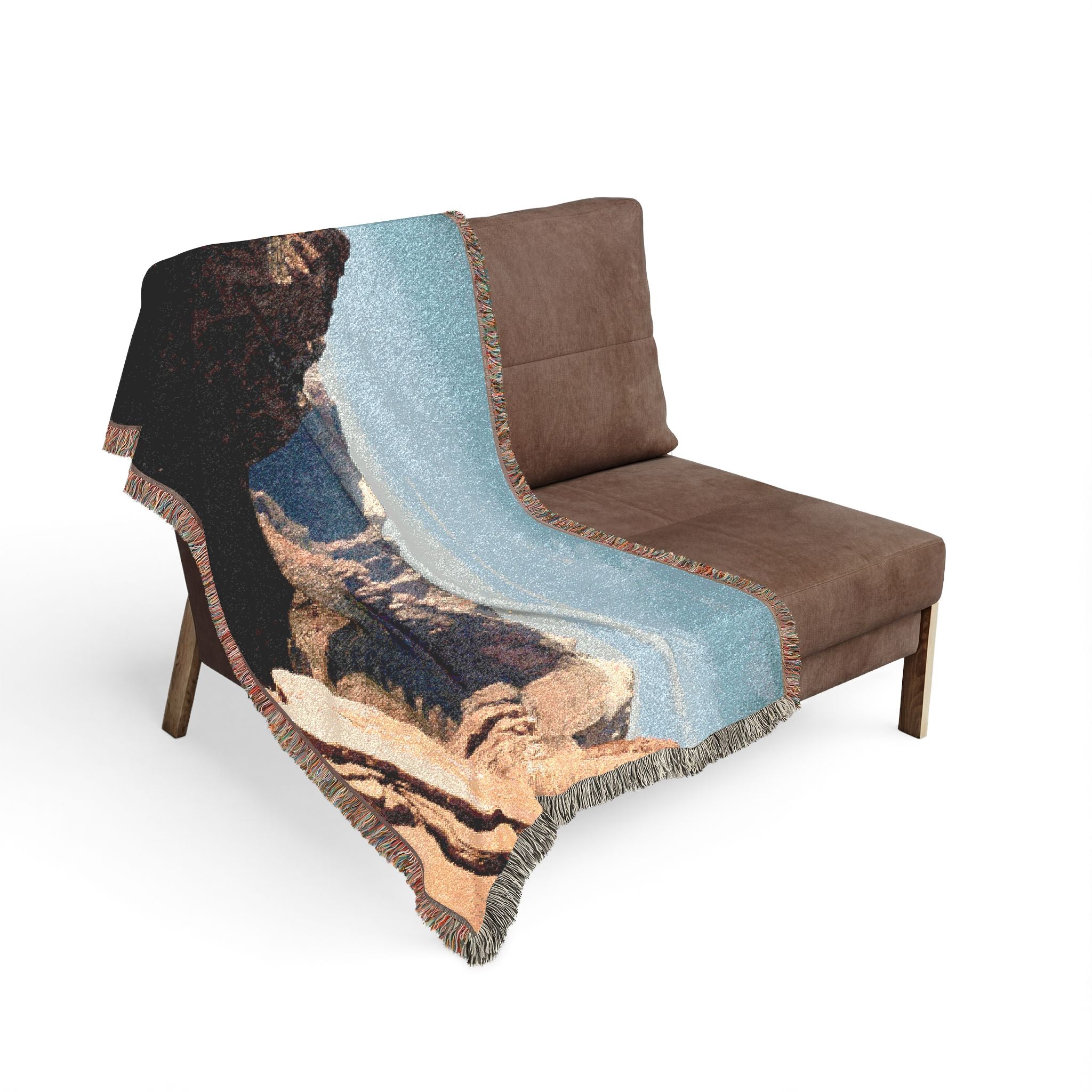 Zion Valley Scenic Woven Blanket — Cozy National Park Landscape Throw