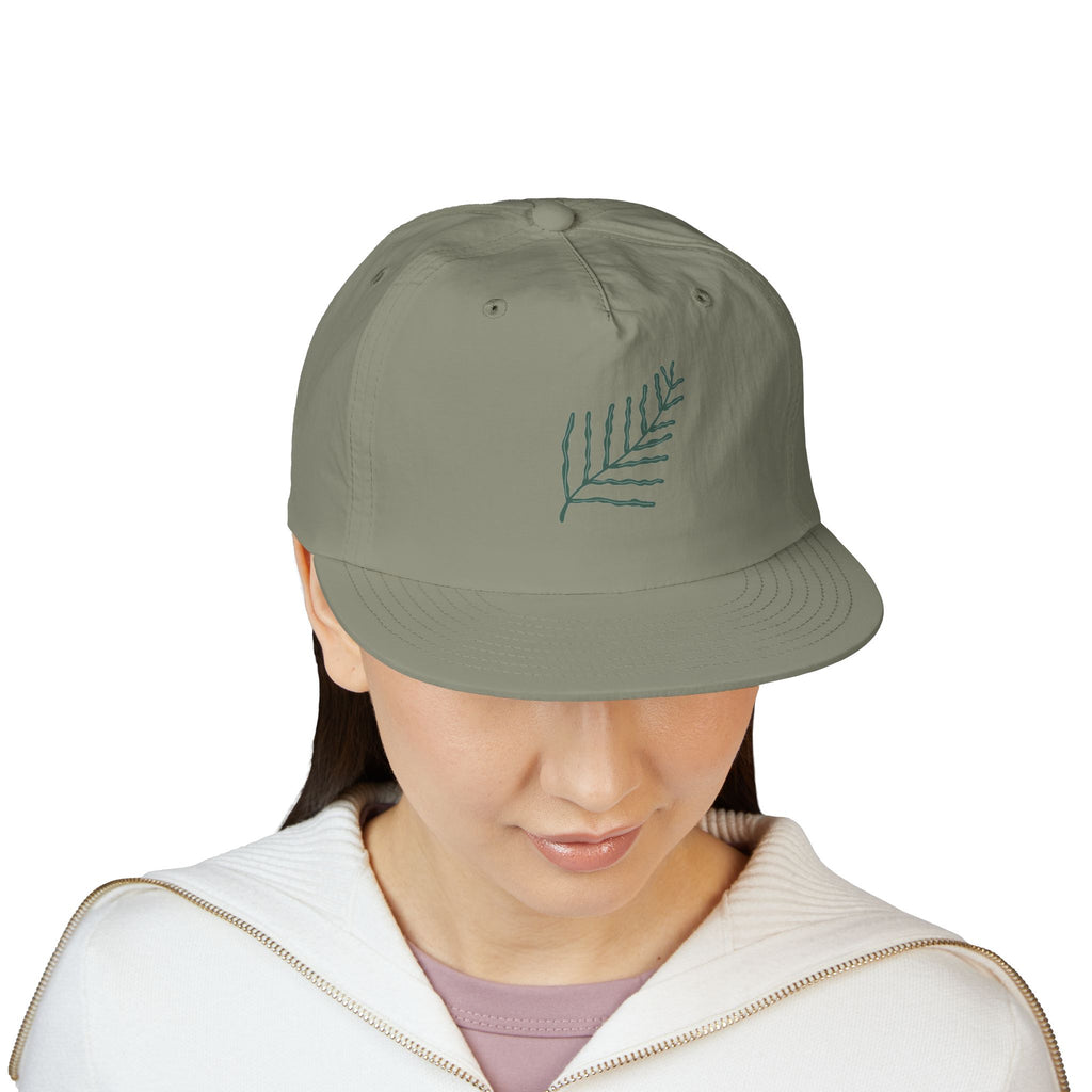 Surf Cap - Minimal Palm Leaf Embroidered Surf Hat