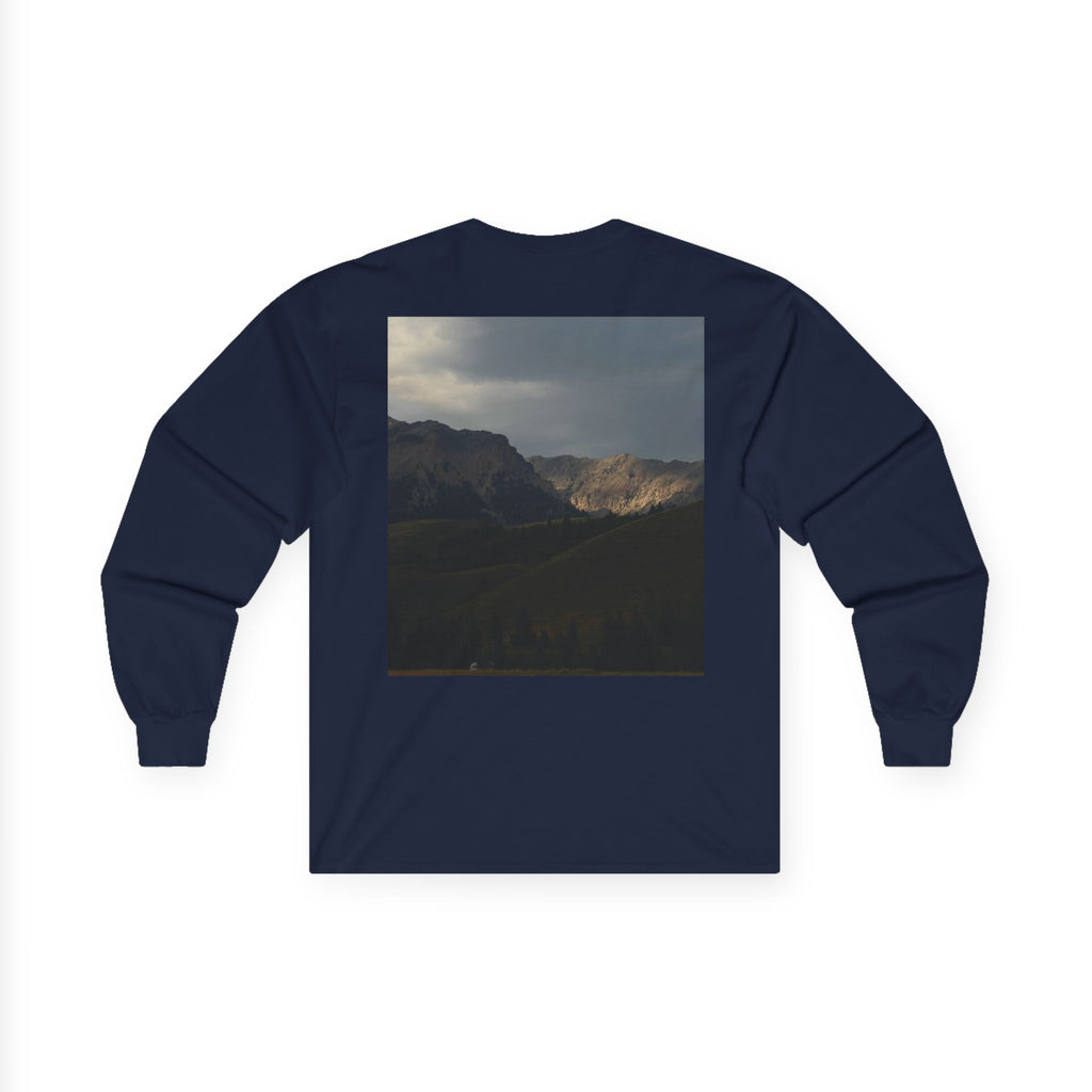 Wear the Wild Long Sleeve Tee — Mountain Photo Back Print