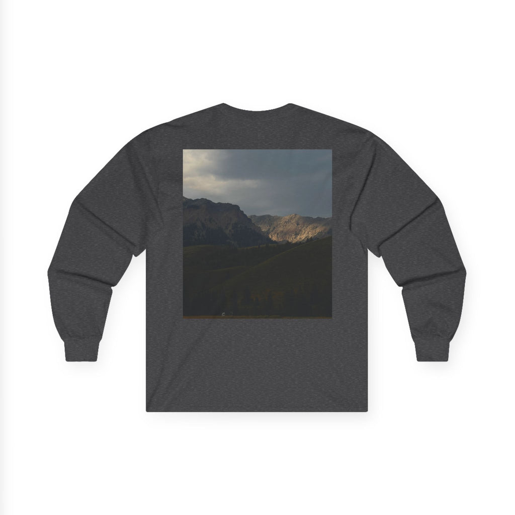 Wear the Wild Long Sleeve Tee — Mountain Photo Back Print