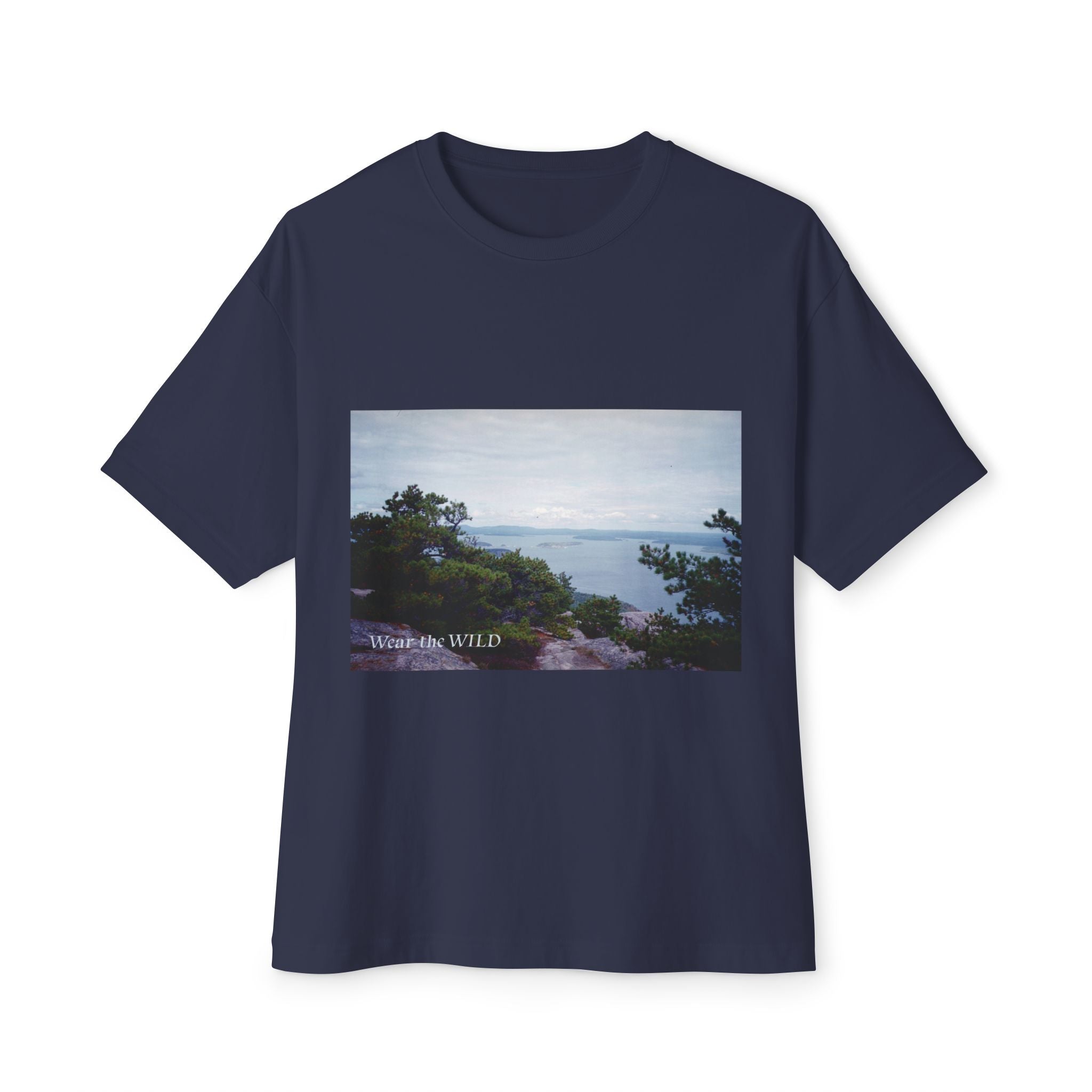 Coastal View Graphic Tee — Wander Wild Oversized Boxy T-Shirt