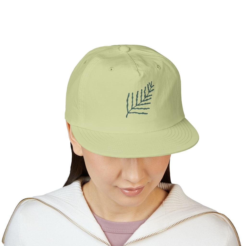 Surf Cap - Minimal Palm Leaf Embroidered Surf Hat