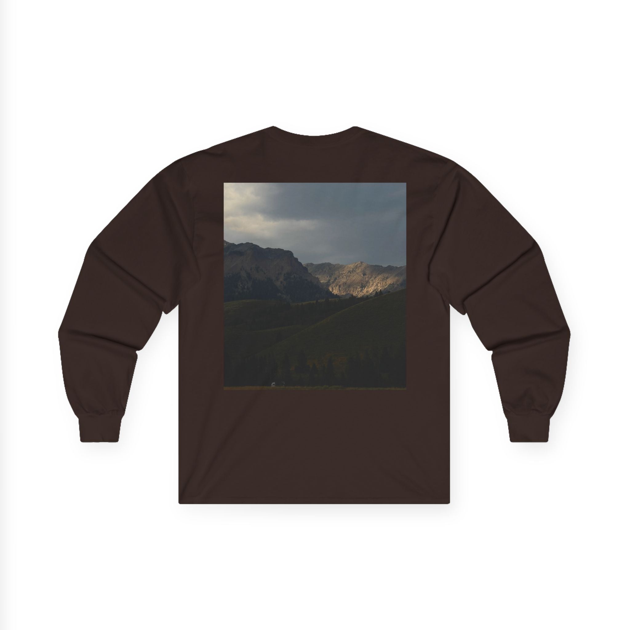 Wear the Wild Long Sleeve Tee — Mountain Photo Back Print