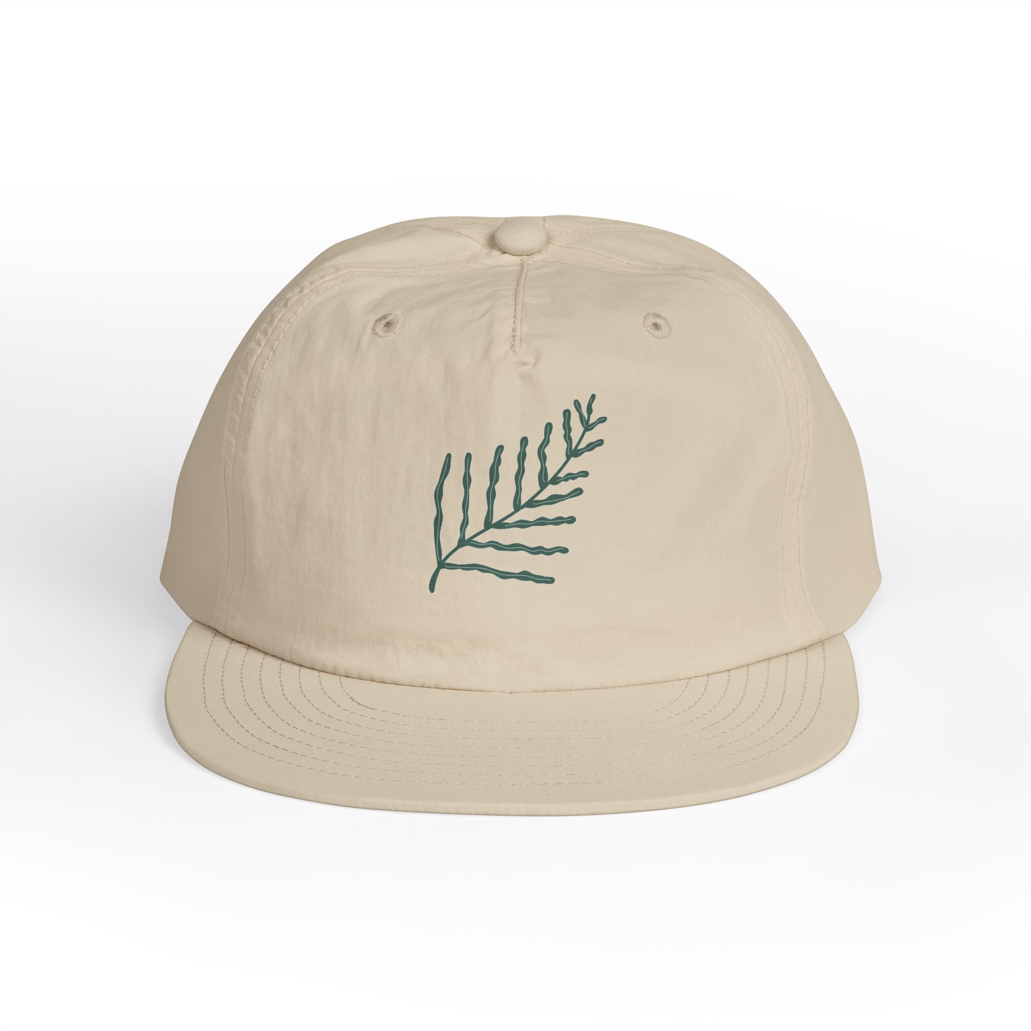 Surf Cap - Minimal Palm Leaf Embroidered Surf Hat