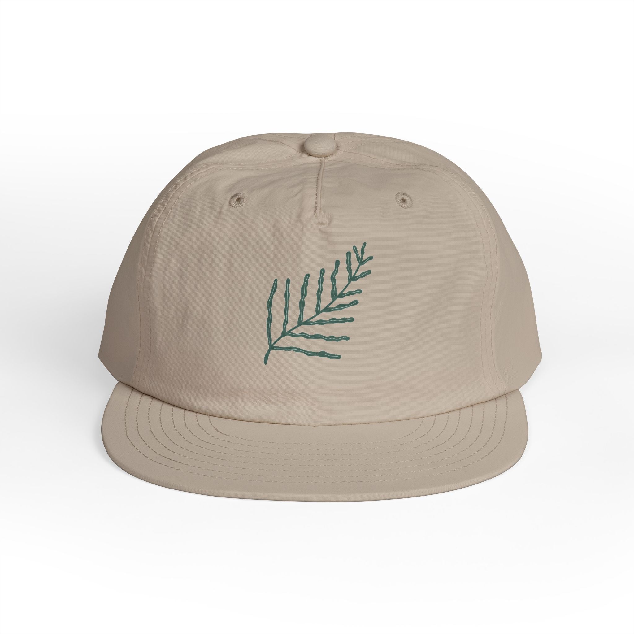 Surf Cap - Minimal Palm Leaf Embroidered Surf Hat
