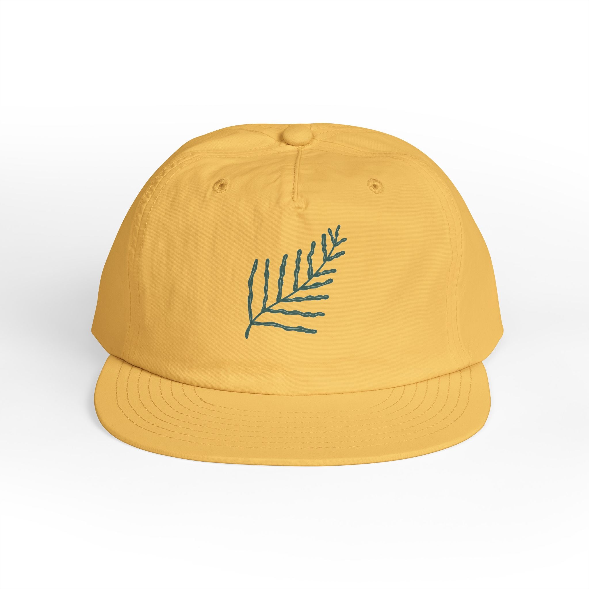 Surf Cap - Minimal Palm Leaf Embroidered Surf Hat