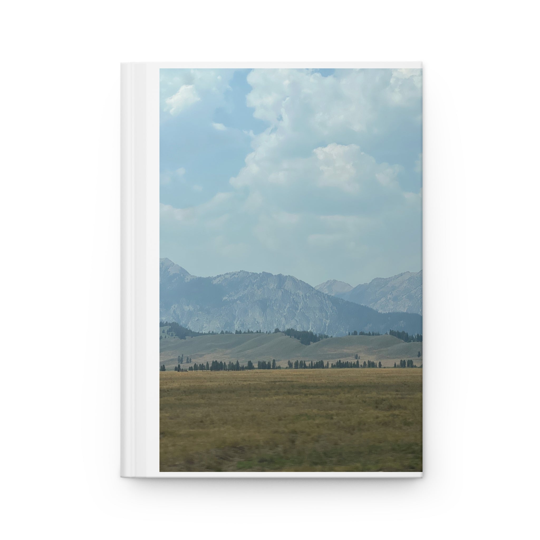 Landscape Mountains Journal — Serene Meadow & Pine Hardcover Notebook