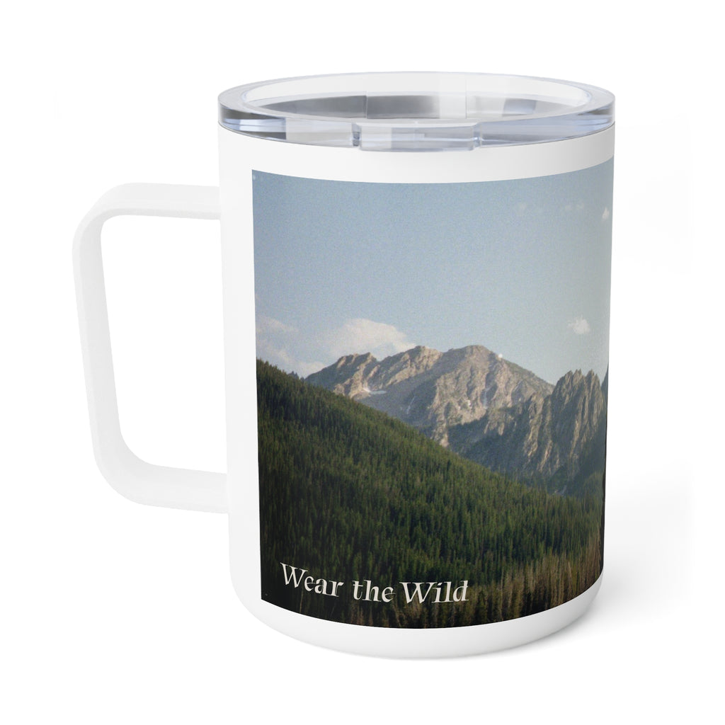 Mountain Vista 10oz Insulated Coffee Mug — Scenic Wilderness Travel Tumbler