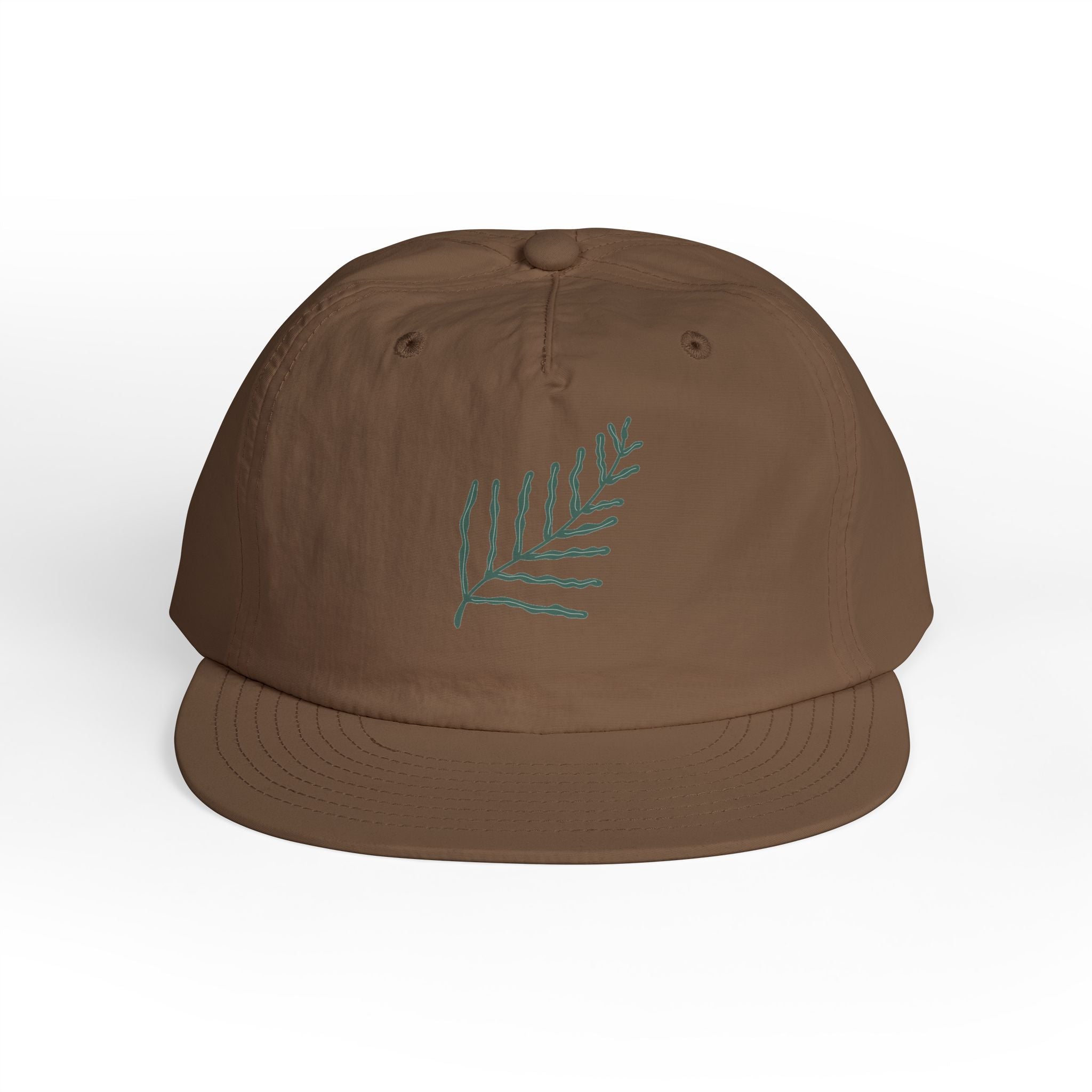 Surf Cap - Minimal Palm Leaf Embroidered Surf Hat