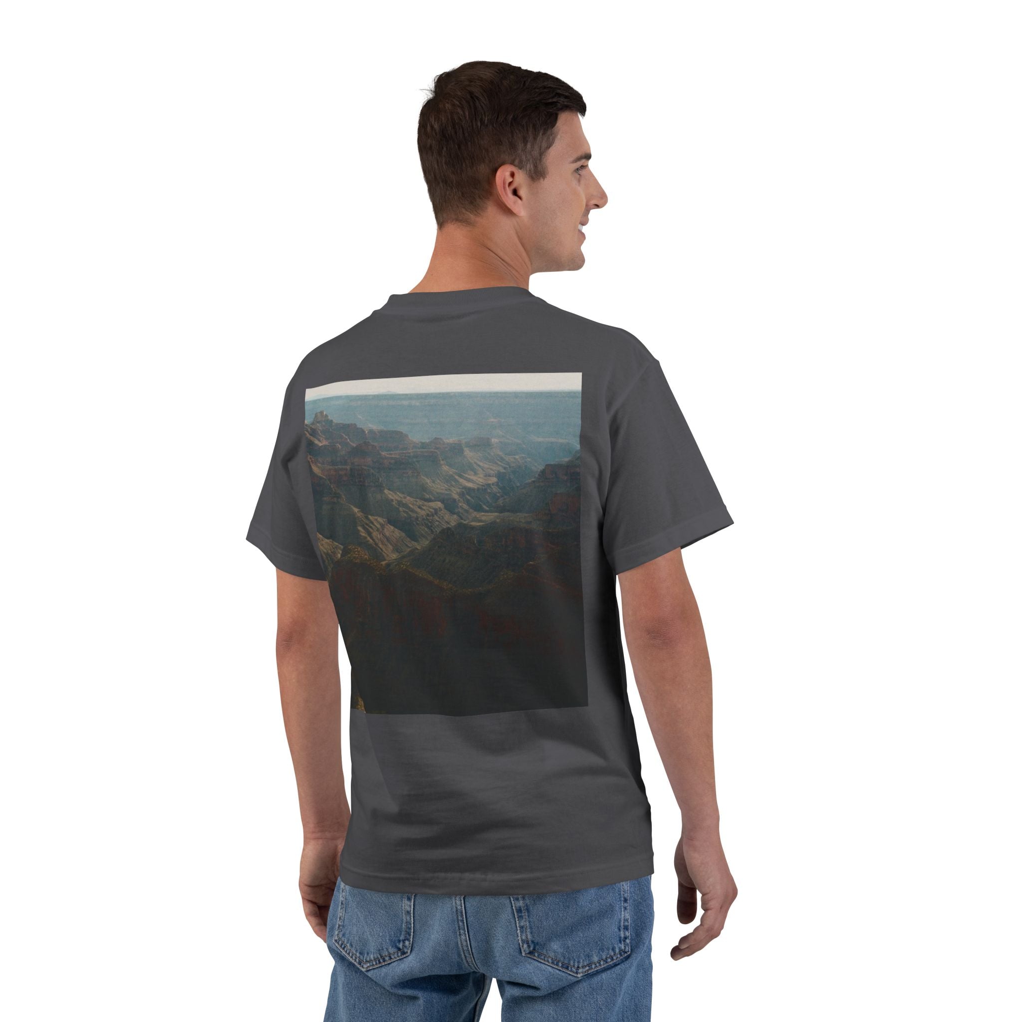 Scenic Canyon Photo T-Shirt — 'Keep Your Head Up' Back Print