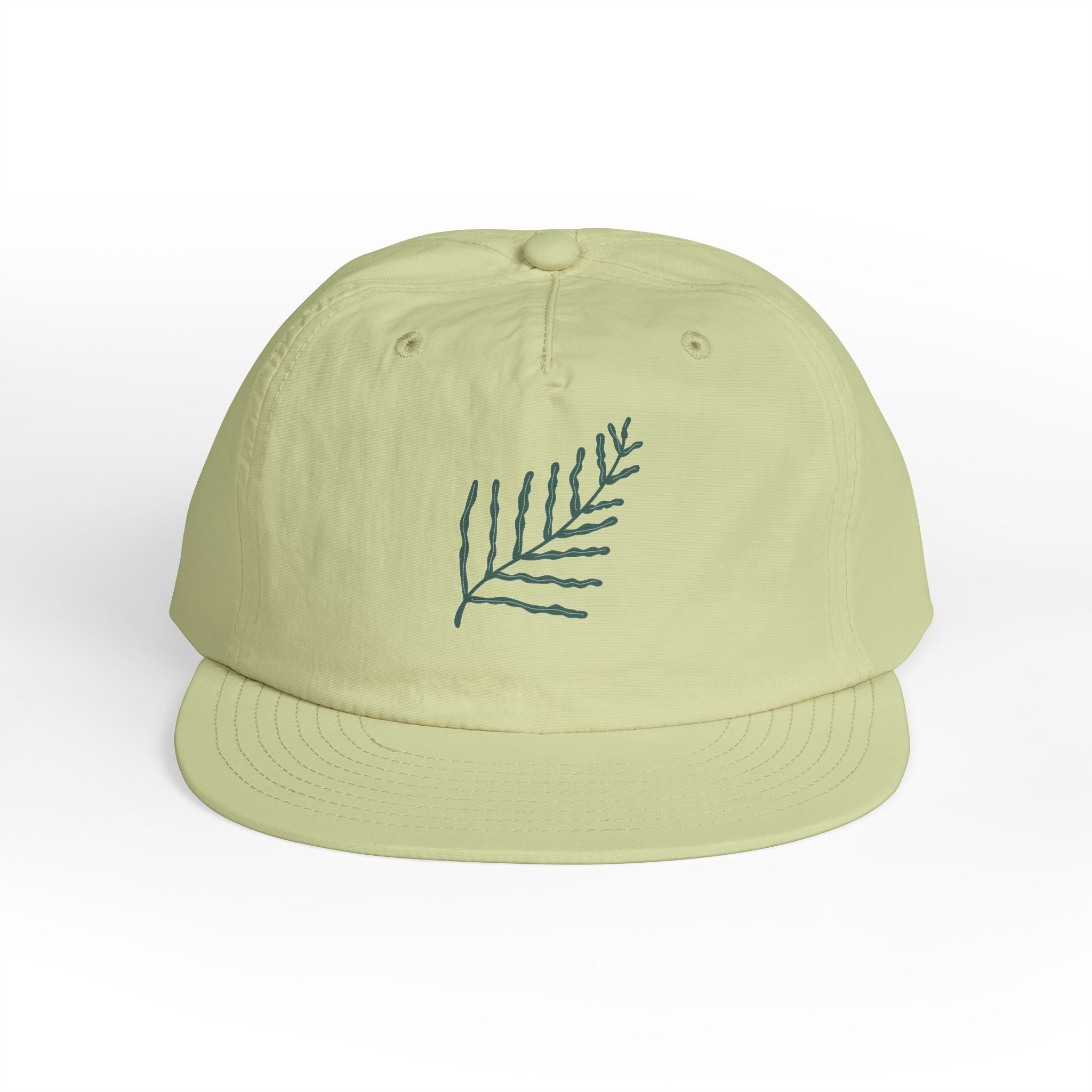 Surf Cap - Minimal Palm Leaf Embroidered Surf Hat