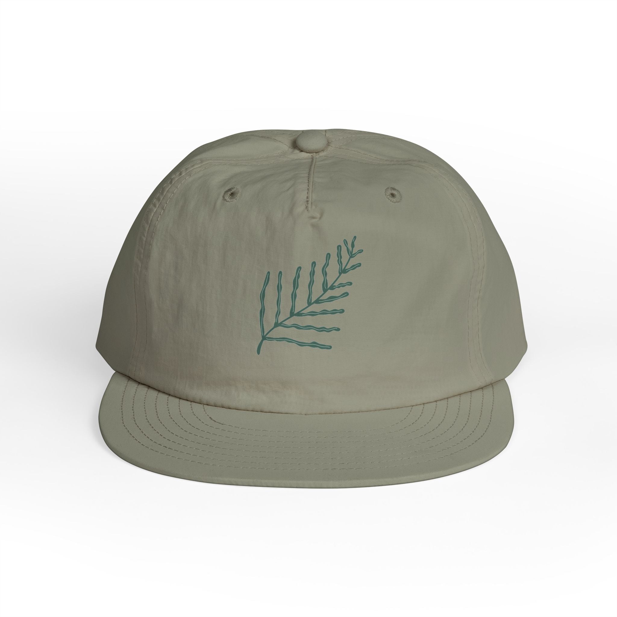 Surf Cap - Minimal Palm Leaf Embroidered Surf Hat