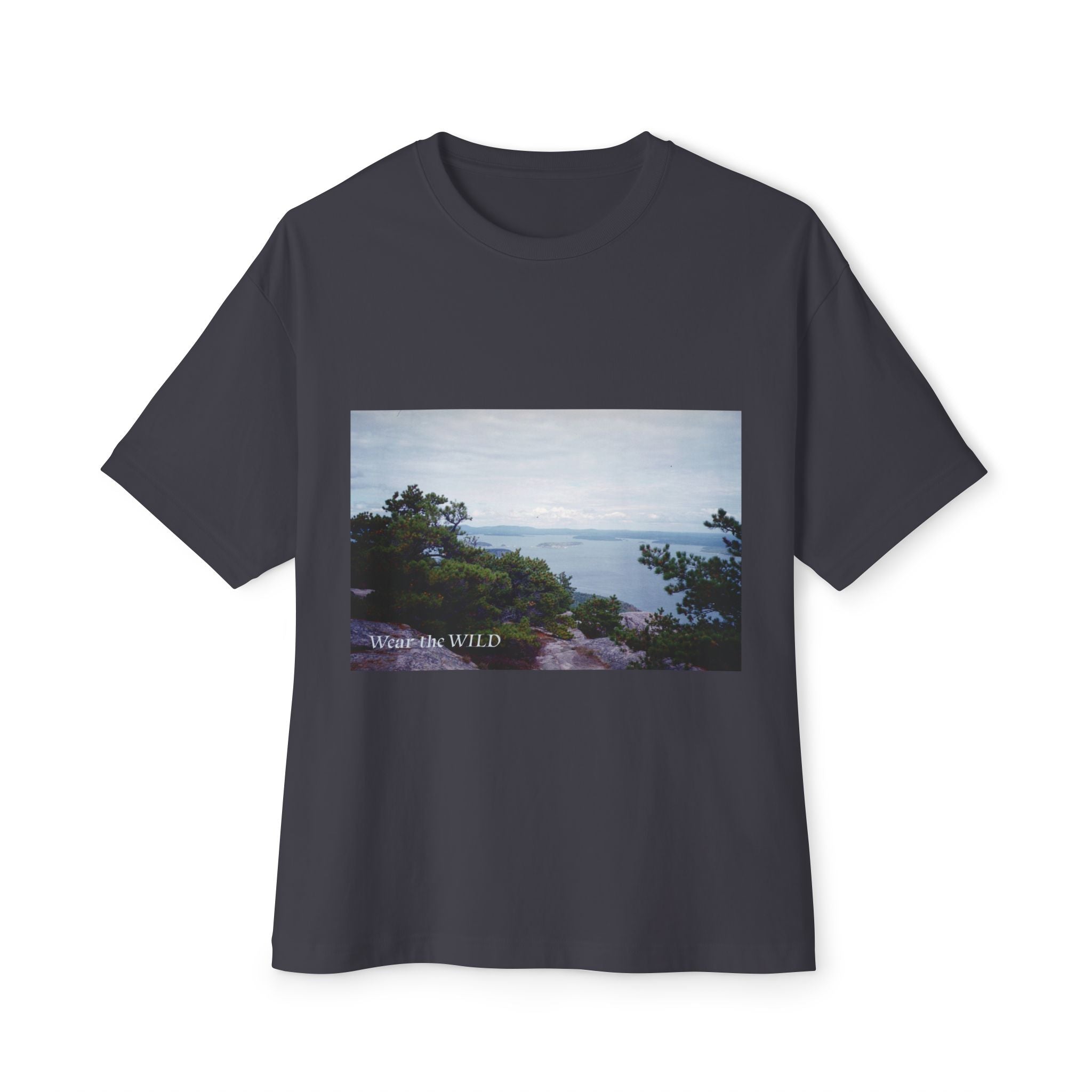 Coastal View Graphic Tee — Wander Wild Oversized Boxy T-Shirt