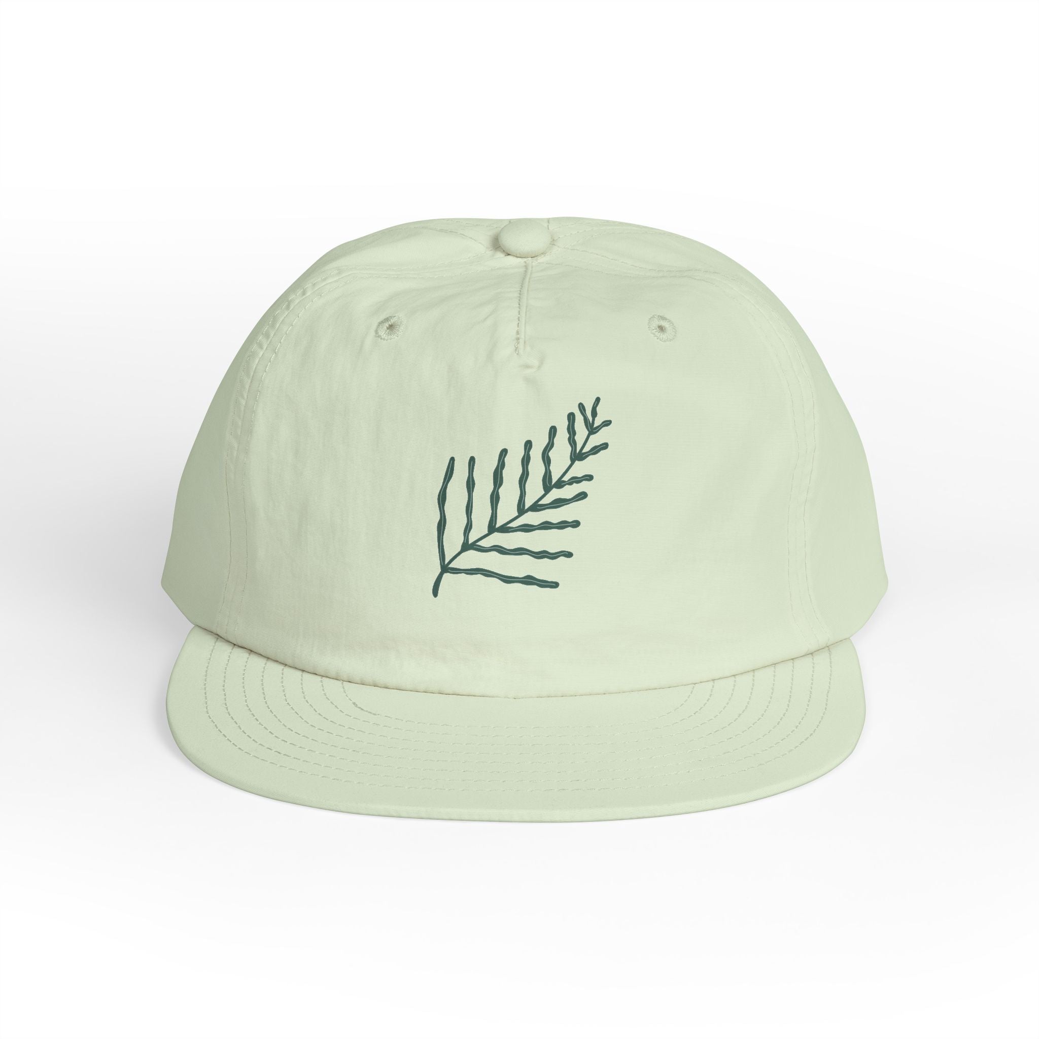 Surf Cap - Minimal Palm Leaf Embroidered Surf Hat