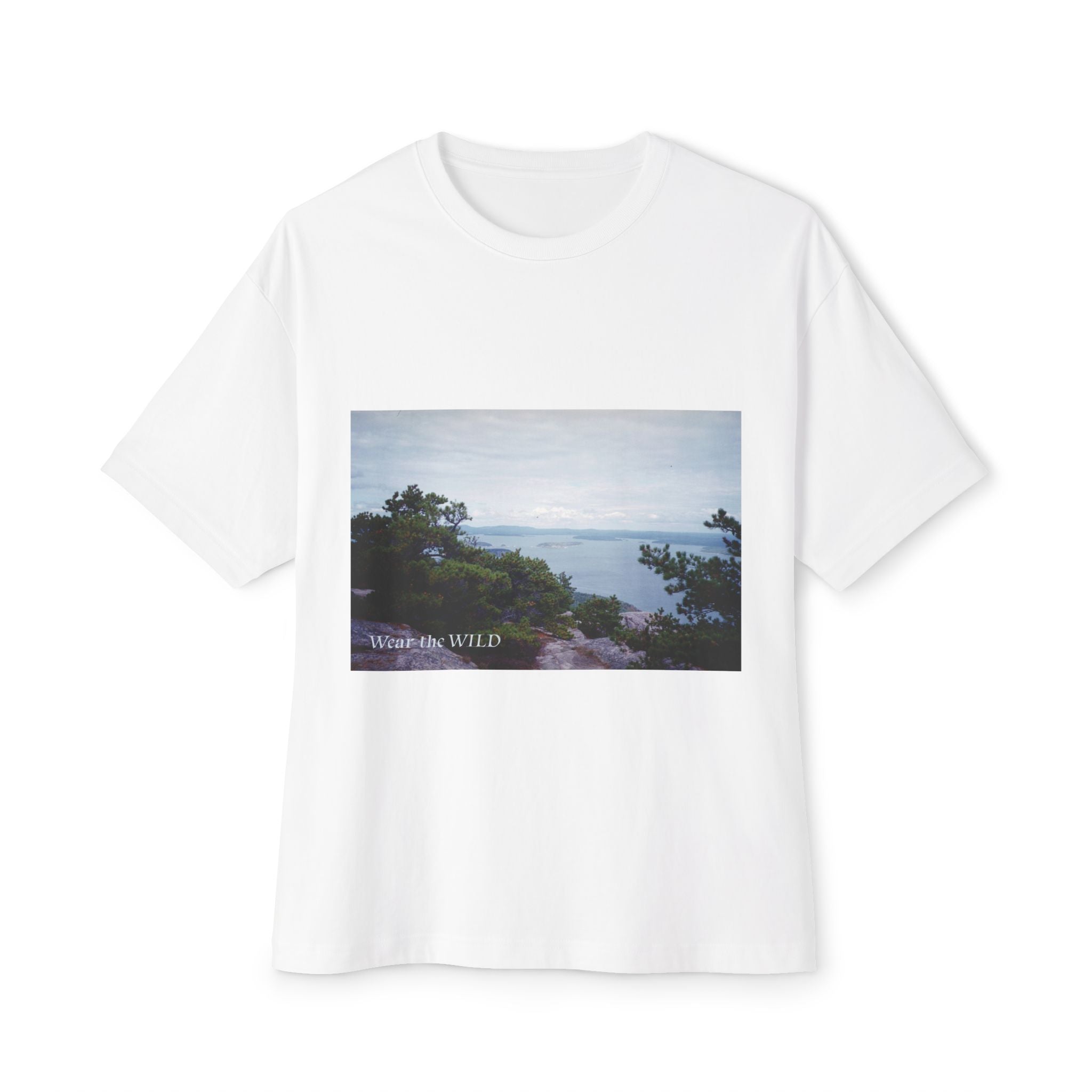 Coastal View Graphic Tee — Wander Wild Oversized Boxy T-Shirt