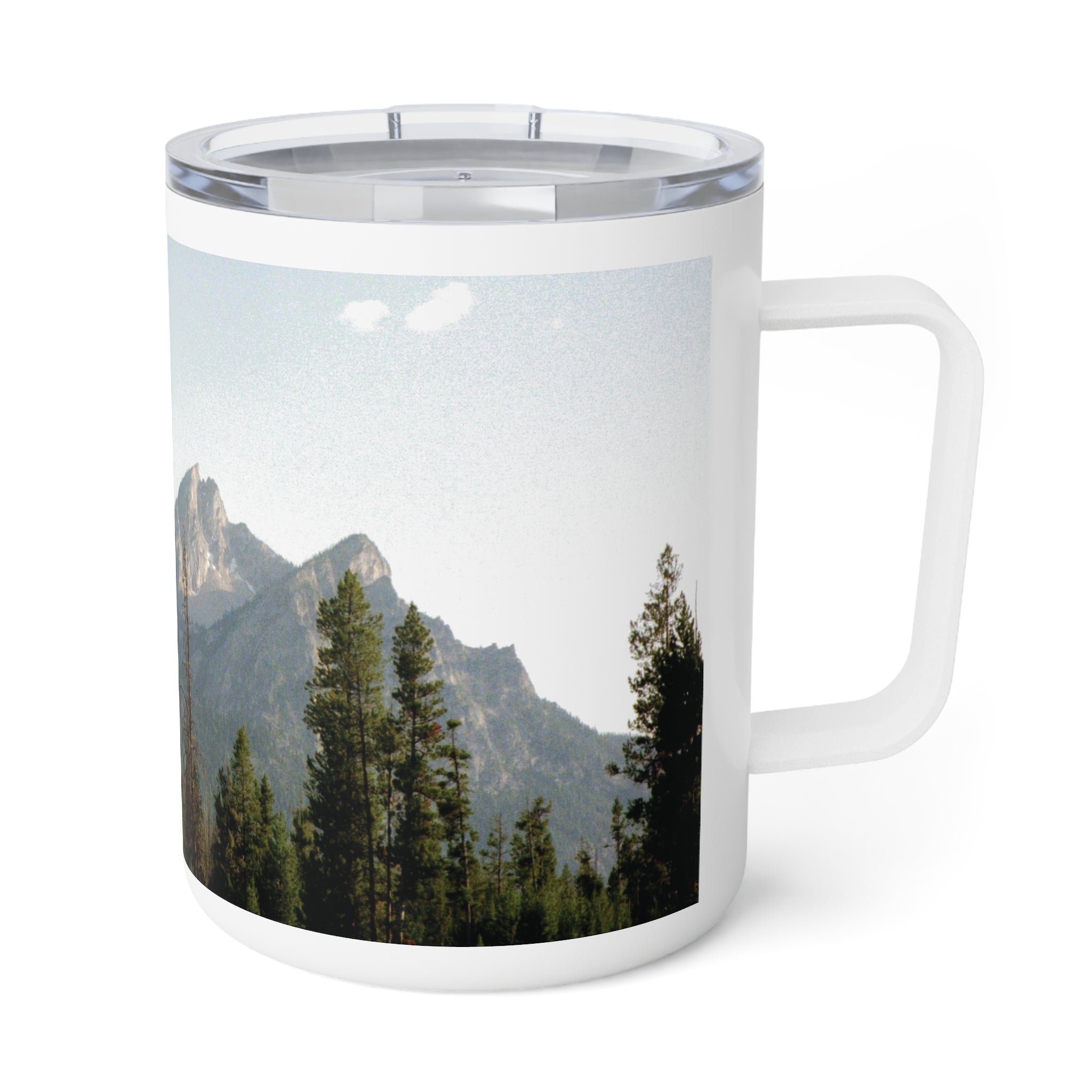 Mountain Vista 10oz Insulated Coffee Mug — Scenic Wilderness Travel Tumbler