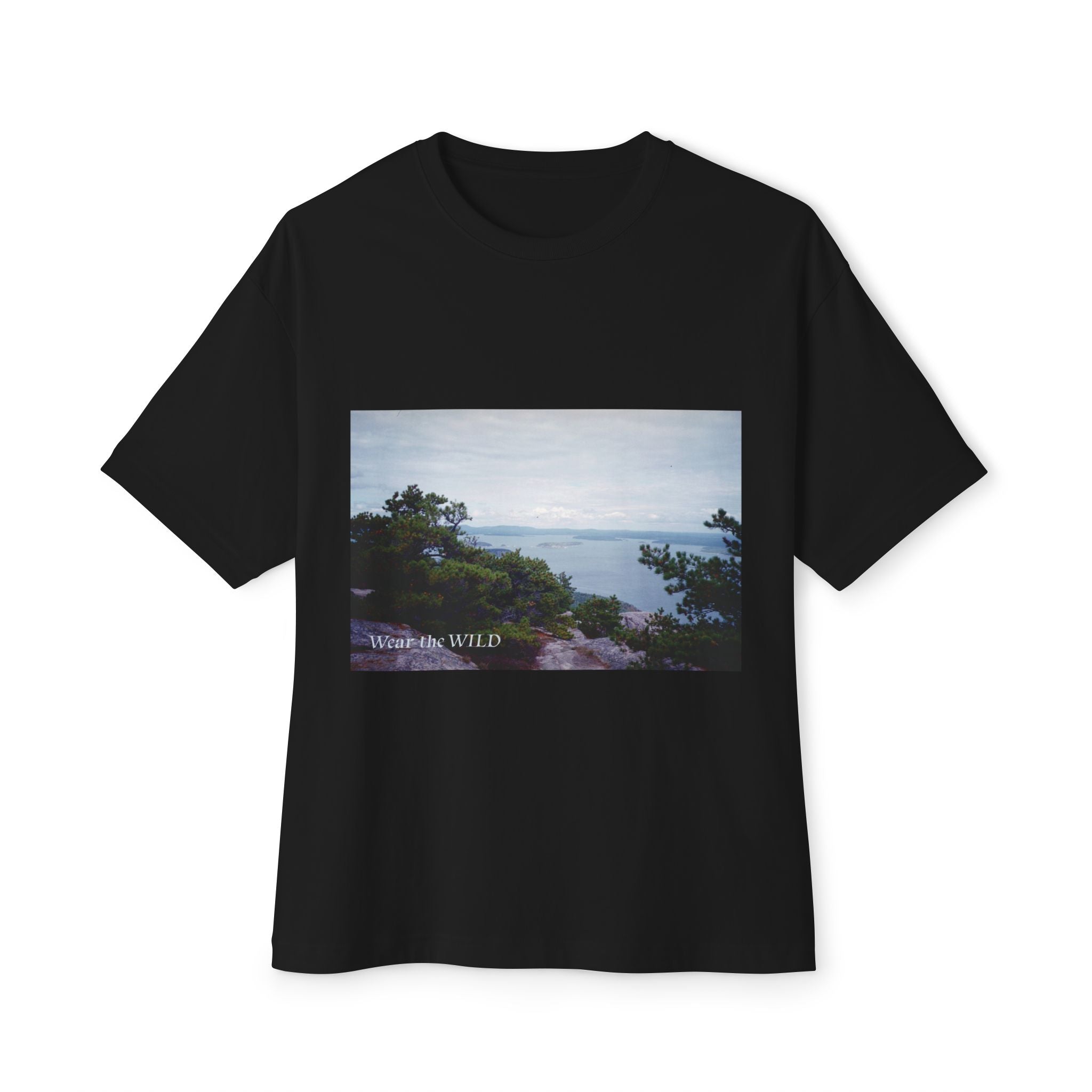 Coastal View Graphic Tee — Wander Wild Oversized Boxy T-Shirt