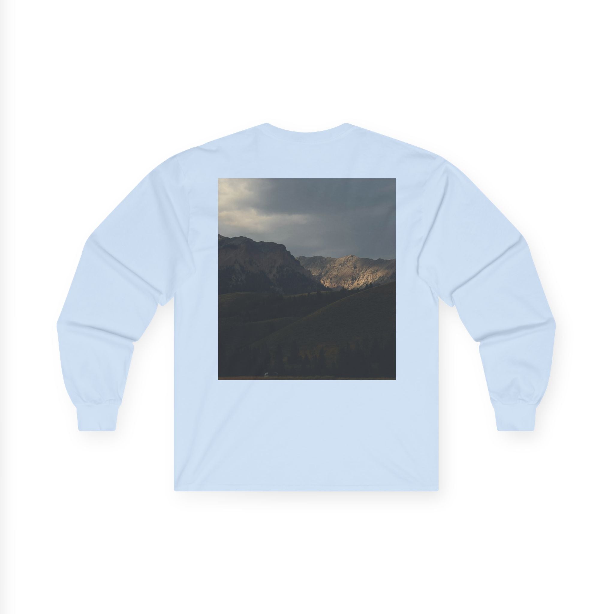 Wear the Wild Long Sleeve Tee — Mountain Photo Back Print
