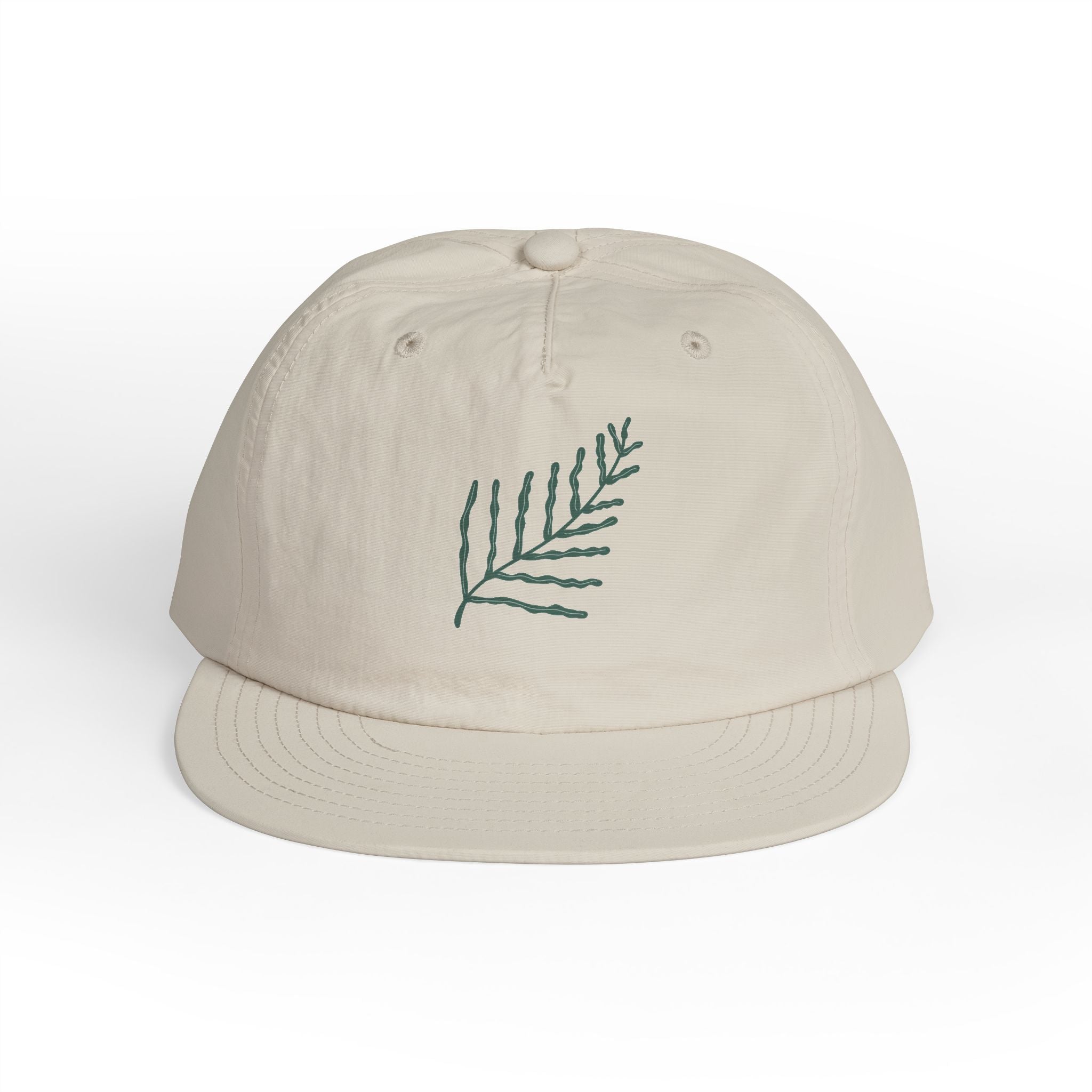 Surf Cap - Minimal Palm Leaf Embroidered Surf Hat