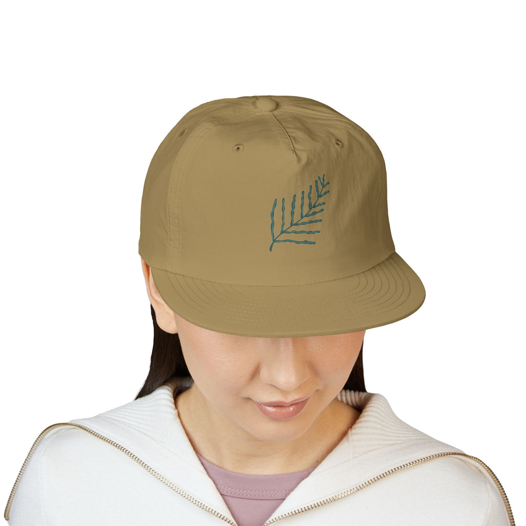 Surf Cap - Minimal Palm Leaf Embroidered Surf Hat