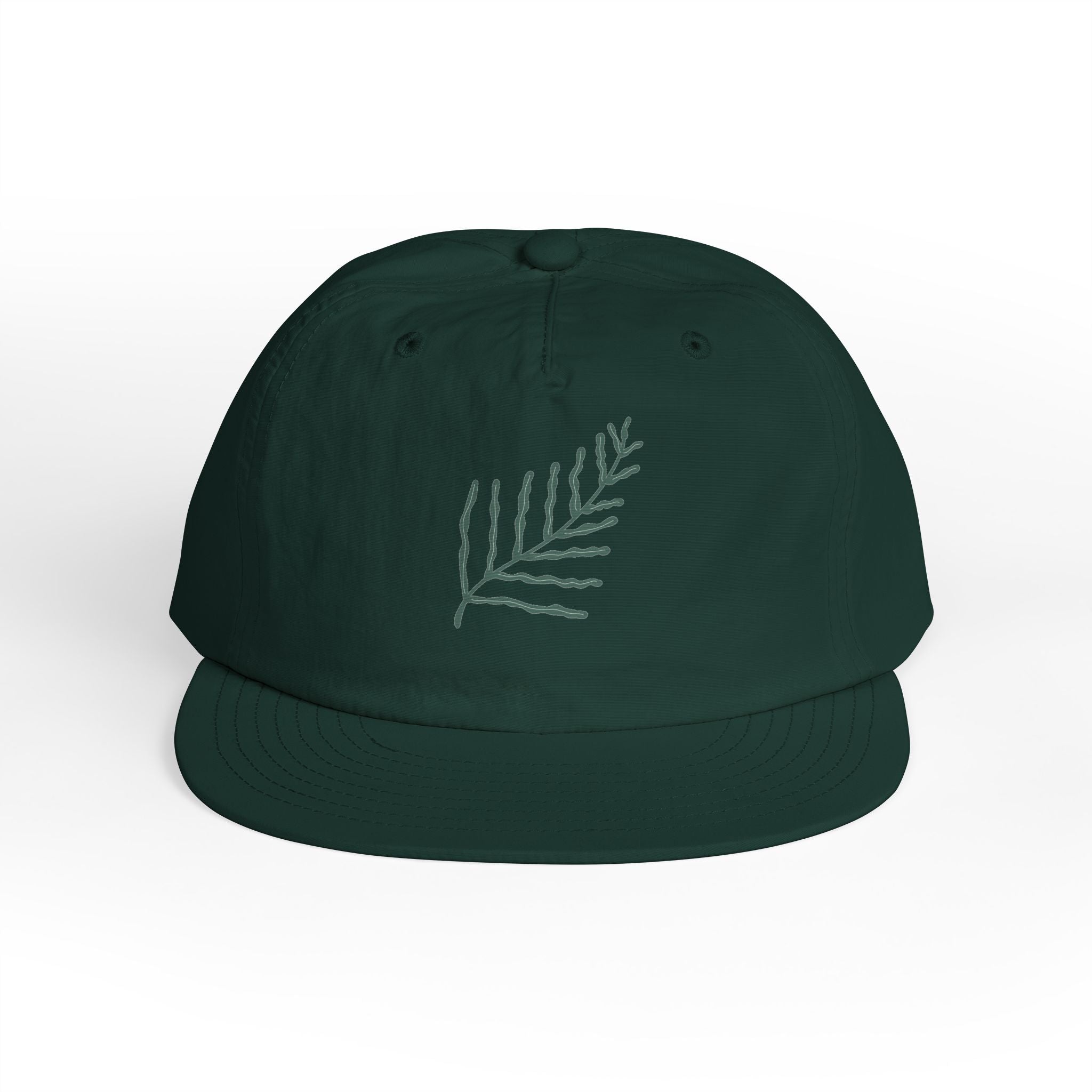Surf Cap - Minimal Palm Leaf Embroidered Surf Hat