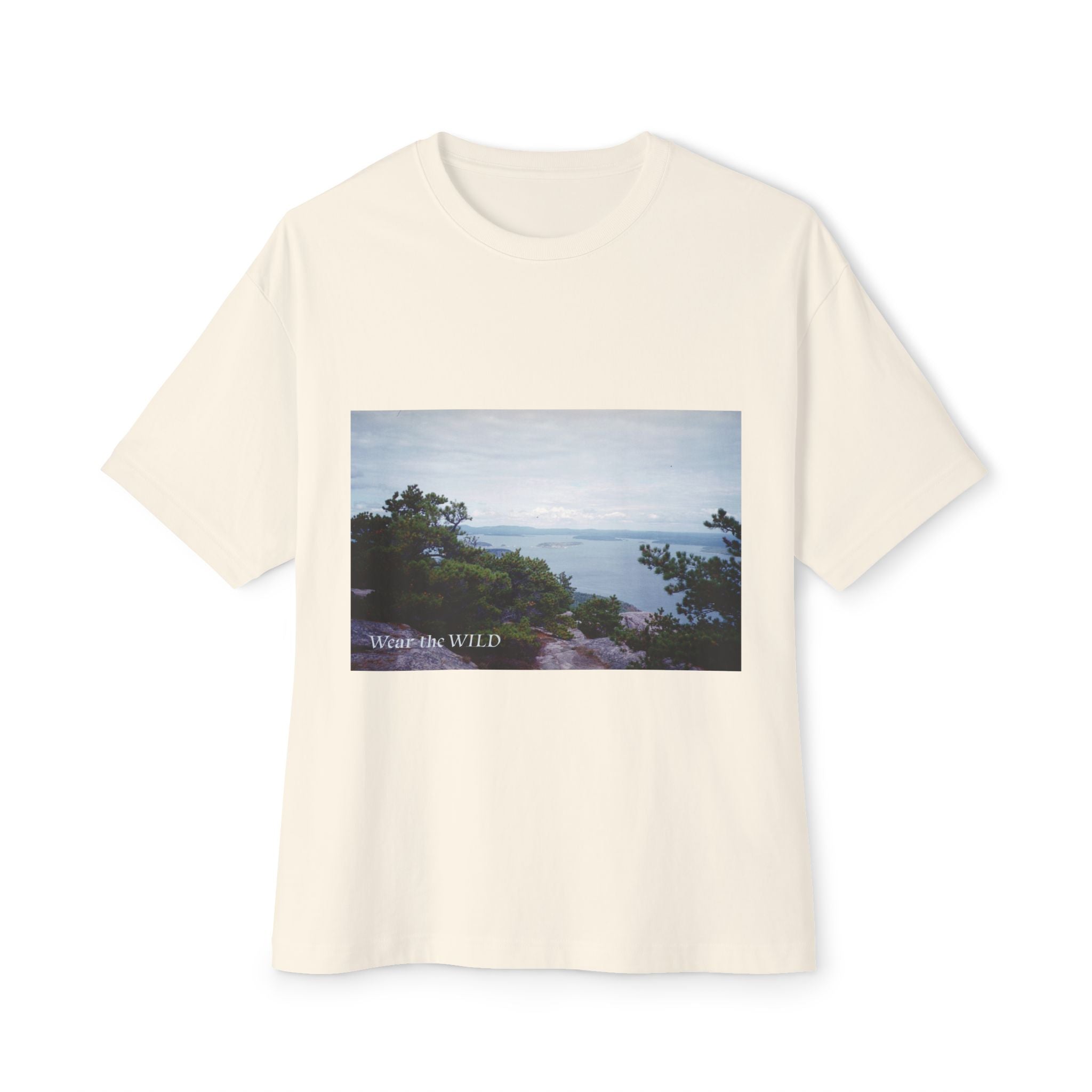Coastal View Graphic Tee — Wander Wild Oversized Boxy T-Shirt
