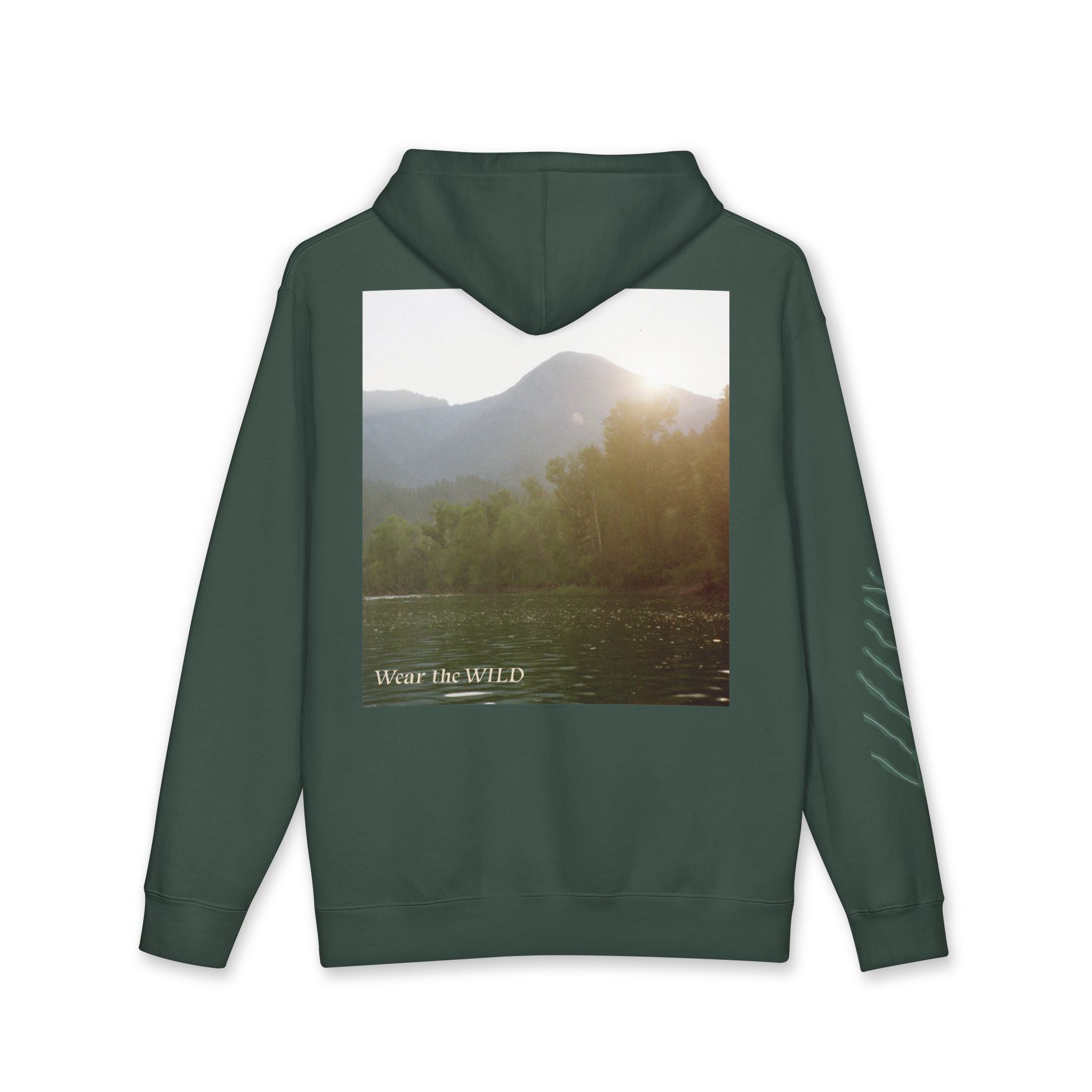 Hoodie — 'Wear the Wild' Scenic Mountain & Lake Photo Hoodie