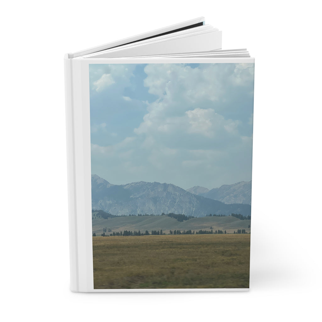 Landscape Mountains Journal — Serene Meadow & Pine Hardcover Notebook