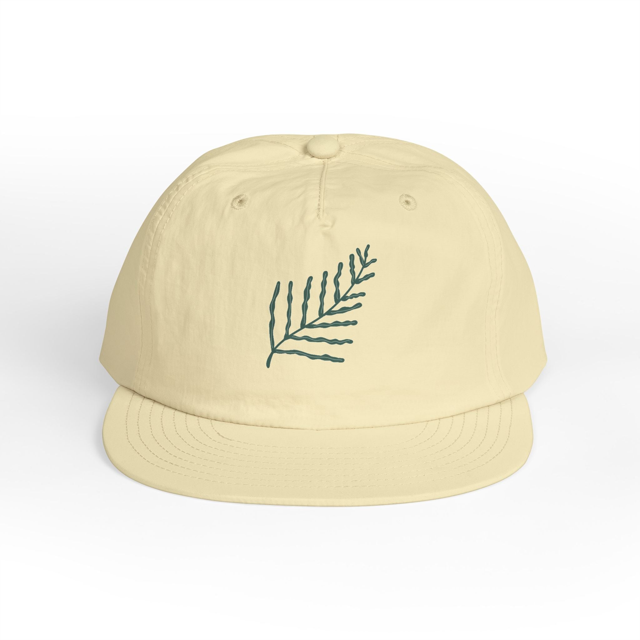 Surf Cap - Minimal Palm Leaf Embroidered Surf Hat
