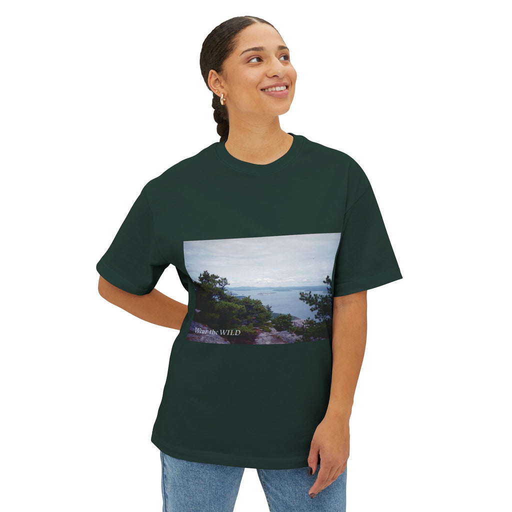 Coastal View Graphic Tee — Wander Wild Oversized Boxy T-Shirt