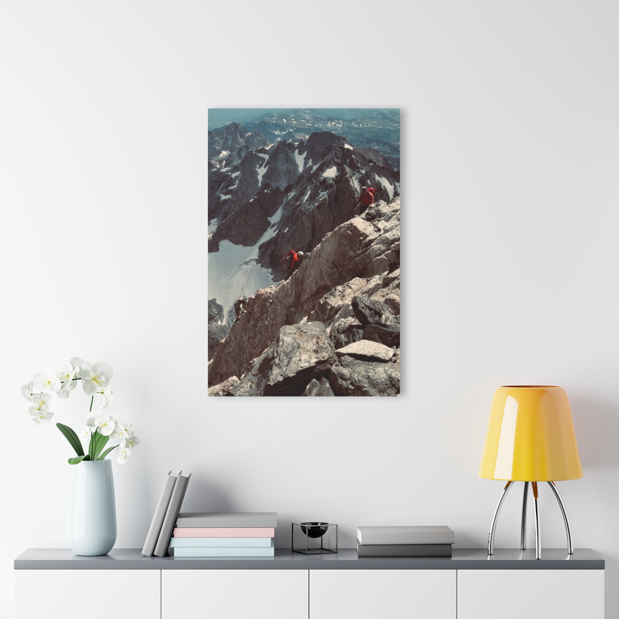 Mountain Climb Acrylic Print — Vintage Alpine Peak Photo with French Cleat Hanging