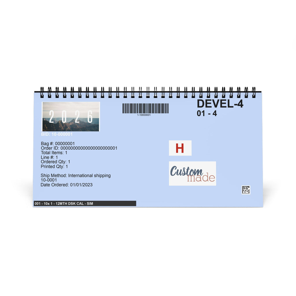 2026 Scenic Desktop Calendar — Mountain & Forest Grid Planner