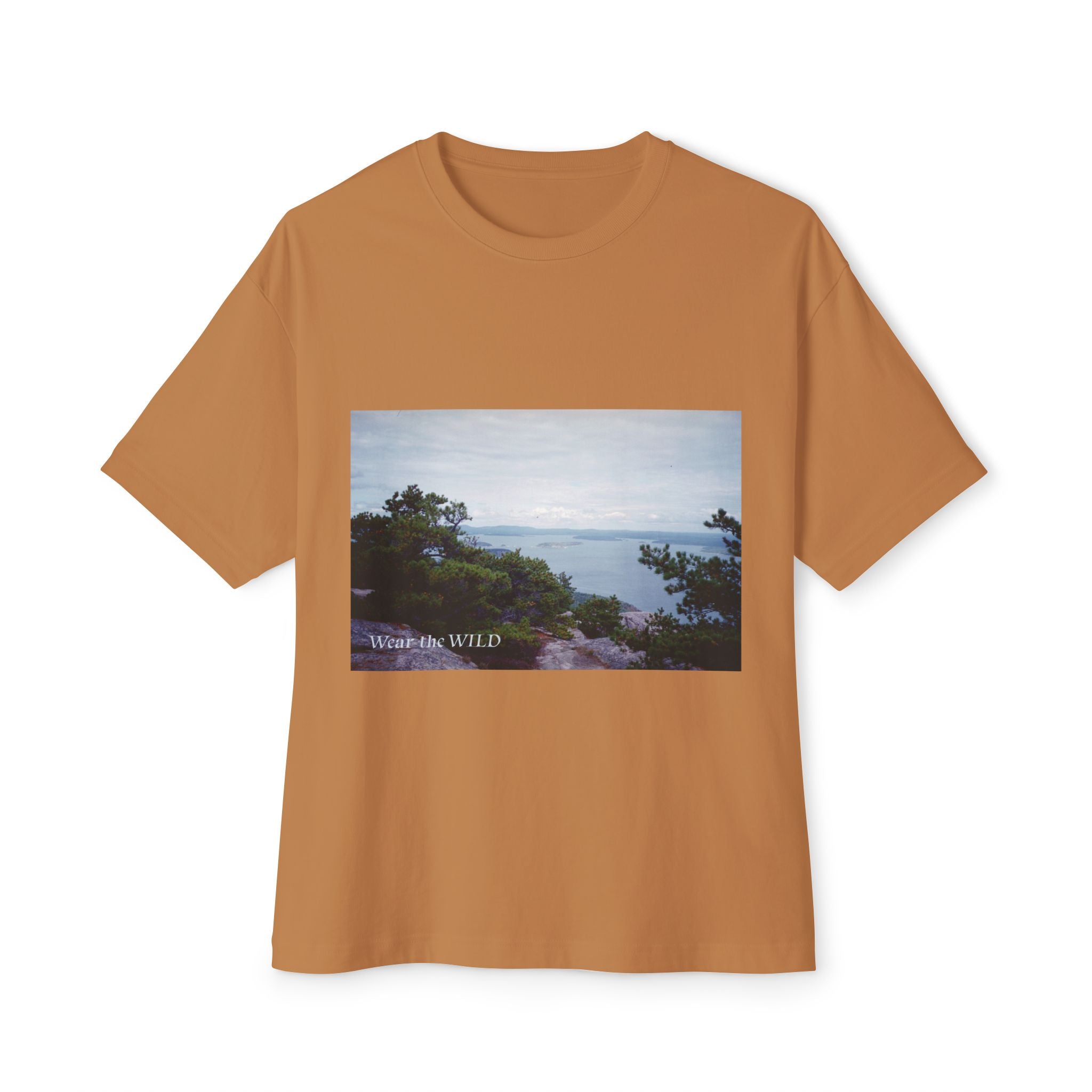 Coastal View Graphic Tee — Wander Wild Oversized Boxy T-Shirt